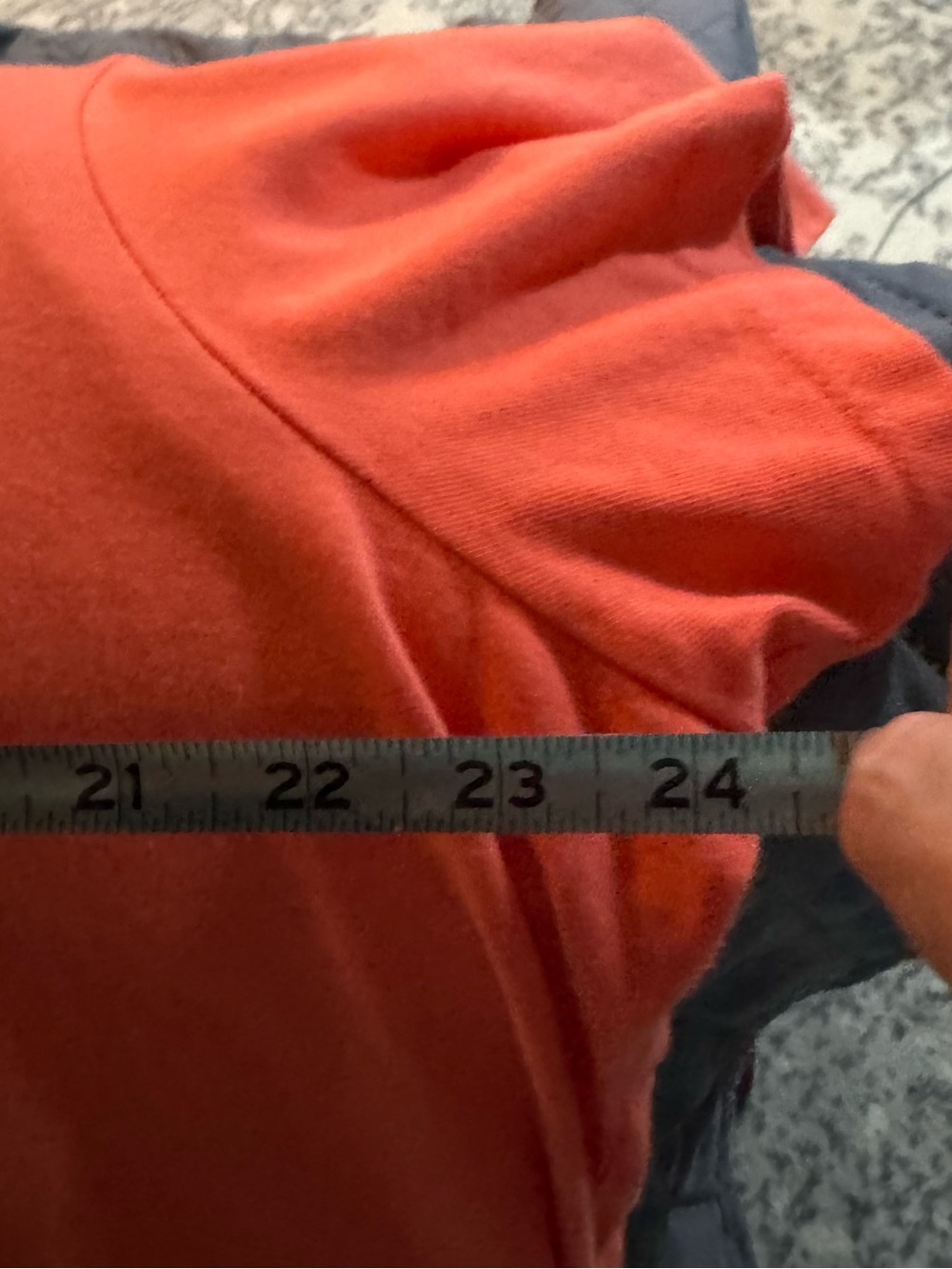 Life Is Good Coral Orange Crewneck Tee with Subtle Logo Print - Picture 5 of 6